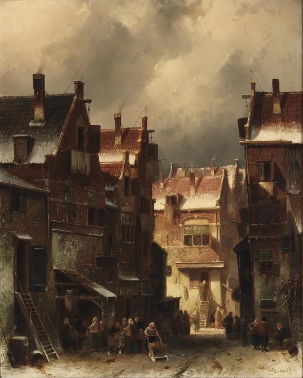 Charles Leickert - Paesaggio urbano in inverno, Museo Boijmans Van Beuningen